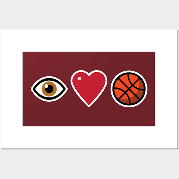 I Love Basketball Wall Art by Fourteen21 Designs